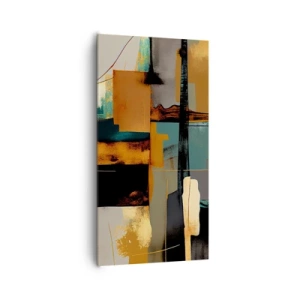 Quadro em tela - Abstração – luz e sombra - 65x120 cm