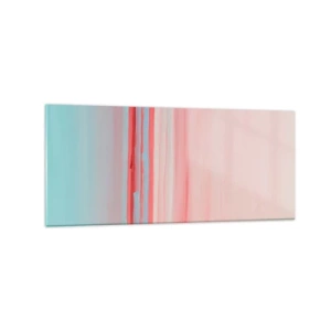 Quadro em vidro - Abstração ao amanhecer - 120x50 cm