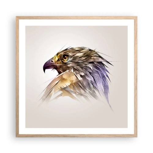 Pôster com moldura de carvalho claro - Retrato de um guerreiro - 60x60 cm