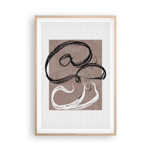 Pôster com moldura de carvalho claro - Composição – a busca pela plenitude - 61x91 cm