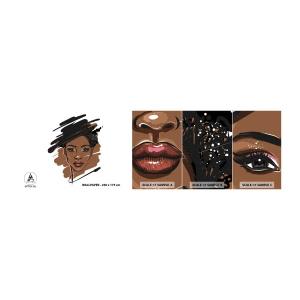 Amostra de Papel de Parede Standard Eco - Doce como chocolate - Mulher, Moda, Retrato de uma mulher - 100x30 cm