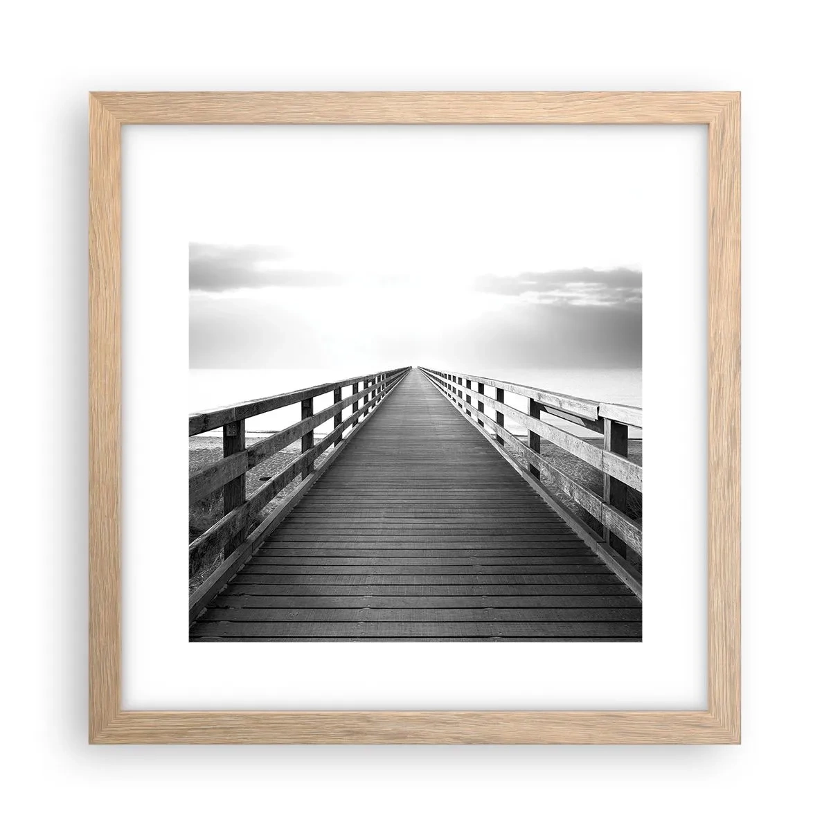 Pôster com moldura de carvalho claro - Para longe... - 30x30 cm