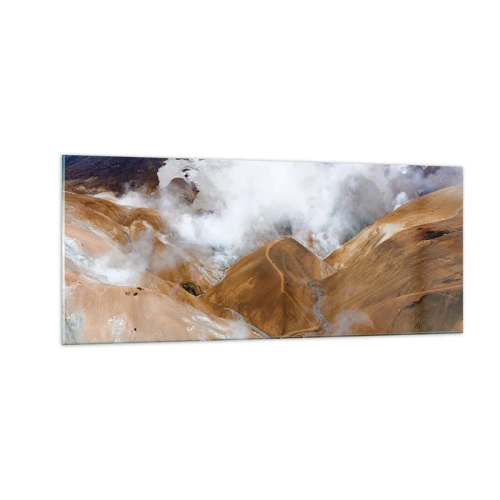 Quadro em vidro - A beleza crua da Islândia - 100x40 cm