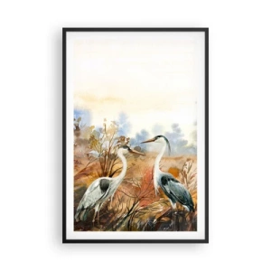 Pôster com moldura preta - Para onde ir no outono? - 61x91 cm