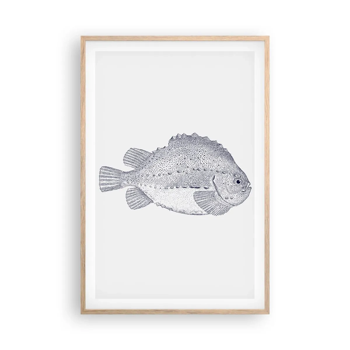 Pôster com moldura de carvalho claro - Para o álbum do naturalista - 61x91 cm