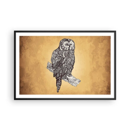 Pôster com moldura preta - Ornamentos intrincados de sabedoria - 91x61 cm