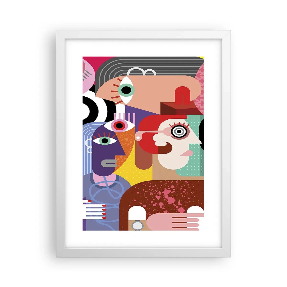 Pôster em moldura branca - Viemos da parte do Sr. Picasso - 30x40 cm