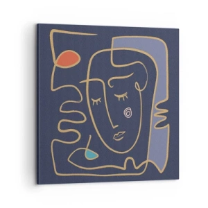 Quadro em tela - Nos pensamentos - 60x60 cm