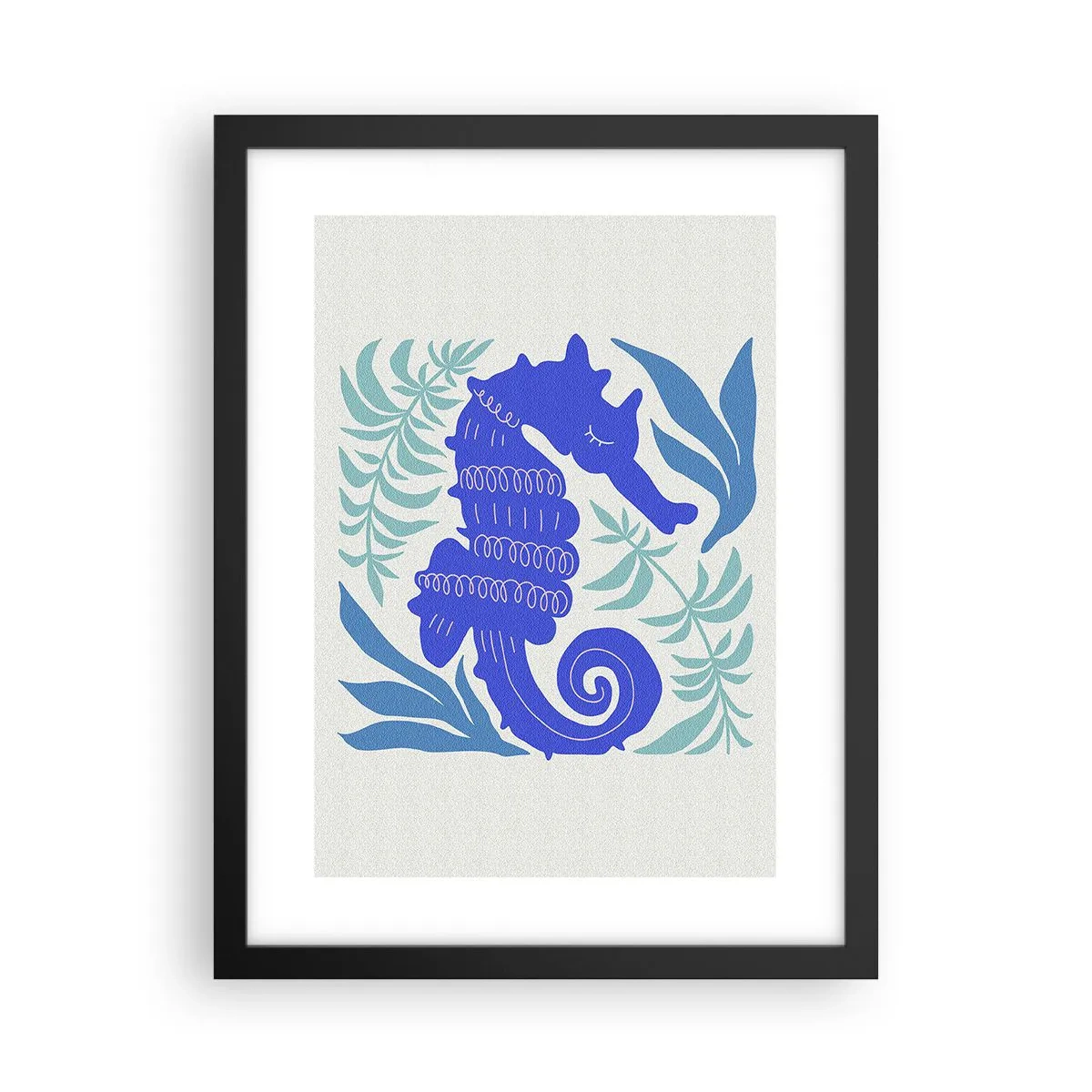 Pôster com moldura preta - Em um prado subaquático - 30x40 cm