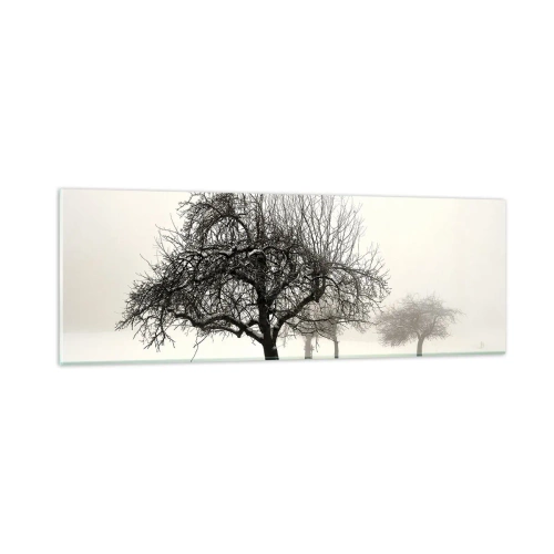Quadro em vidro - Sono de inverno - 90x30 cm