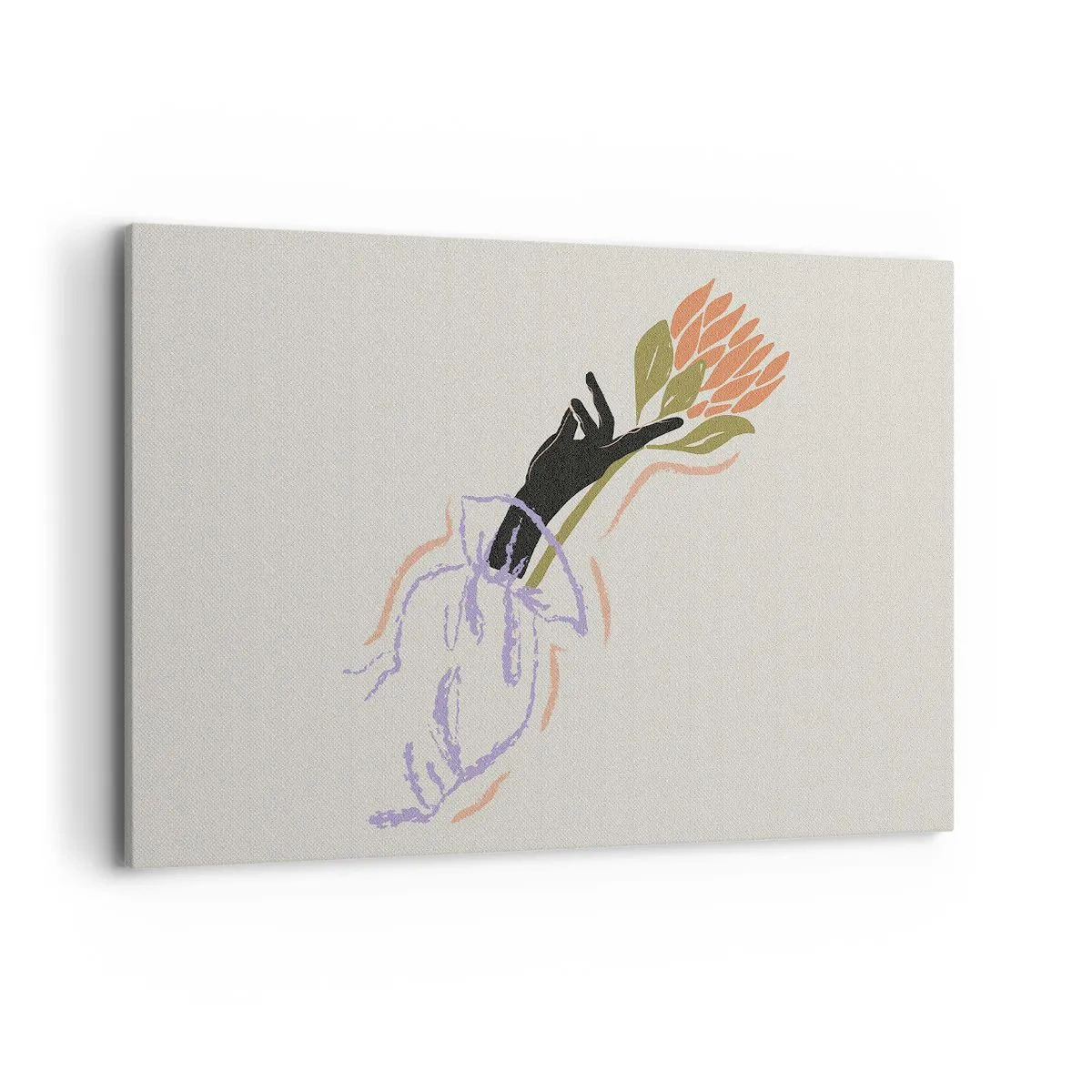 Quadro em tela - Toque fraterno - 120x80 cm