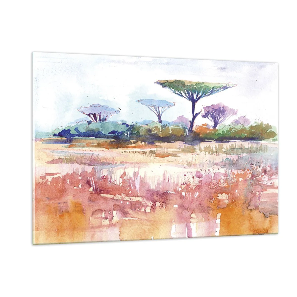 Quadro em vidro - Cores da savana - 120x80 cm