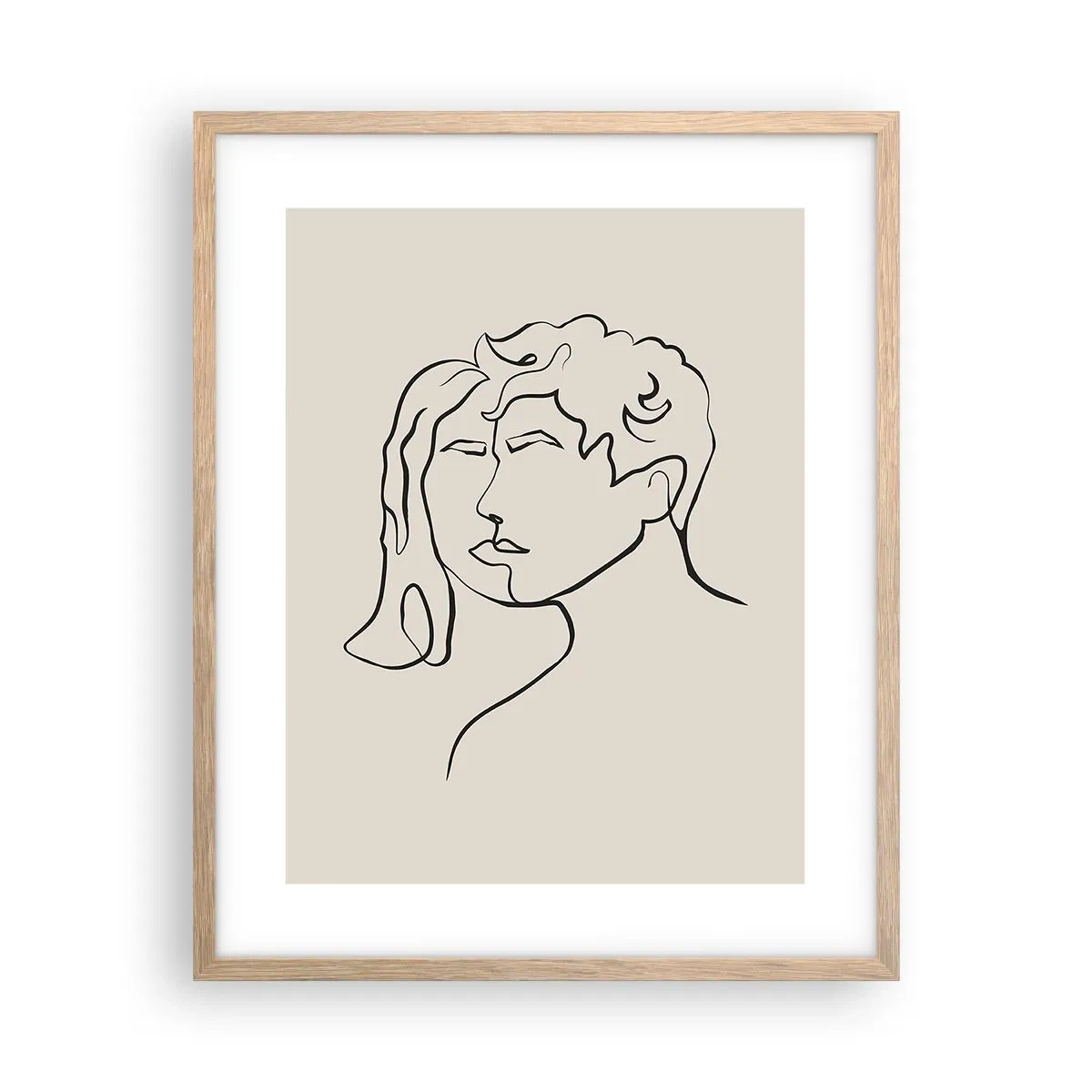 Pôster com moldura de carvalho claro - E fornou-se a união - 40x50 cm