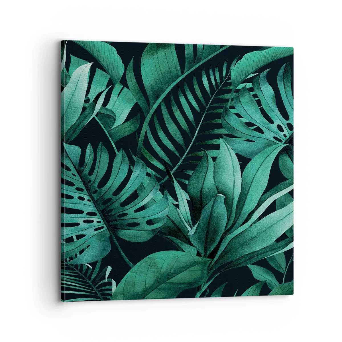 Quadro em tela - A profundidade da vegetação tropical - 70x70 cm