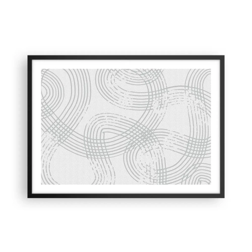 Pôster com moldura preta - Não existe caminho reto - 70x50 cm