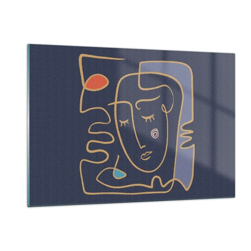 Quadro em vidro - Nos pensamentos - 120x80 cm