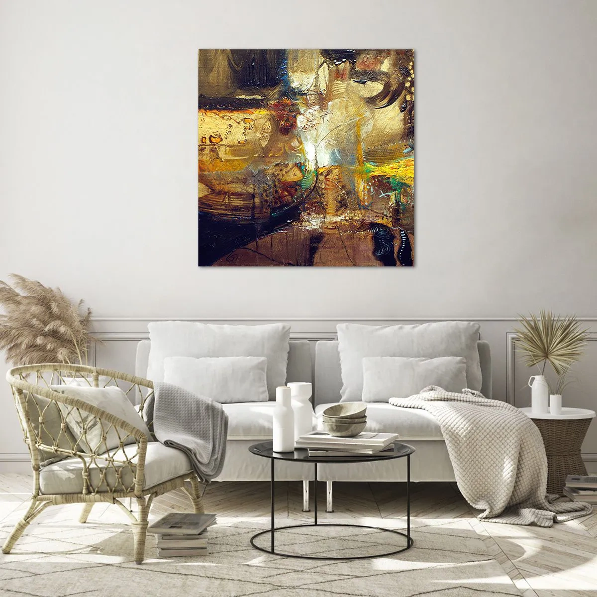 Quadro em vidro - Frio, mais quente, quente - 30x30 cm