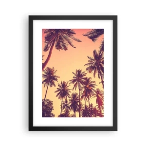 Pôster com moldura preta - Variação tropical - 30x40 cm