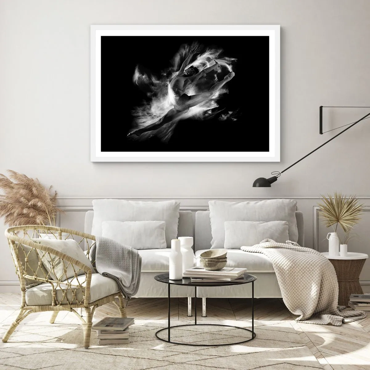 Pôster em moldura branca - Parado no ar - 100x70 cm