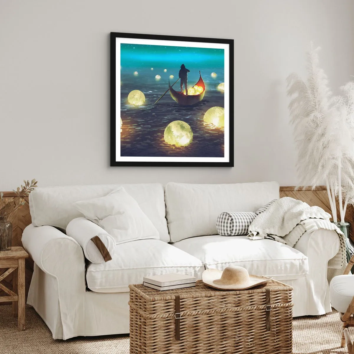 Pôster com moldura preta - Coisas com as quais os filósofos nunca sonharam - 60x60 cm