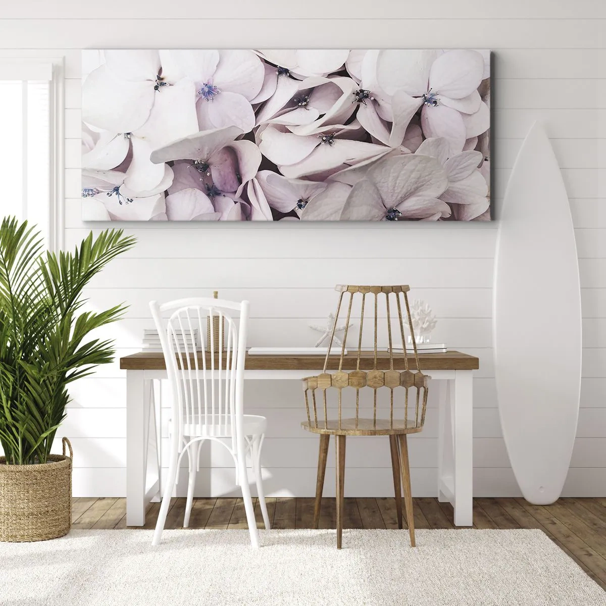 Quadro em tela - Em uma inundação de flores - 160x50 cm