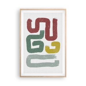 Pôster com moldura de carvalho claro - Em uma língua desconhecida - 61x91 cm