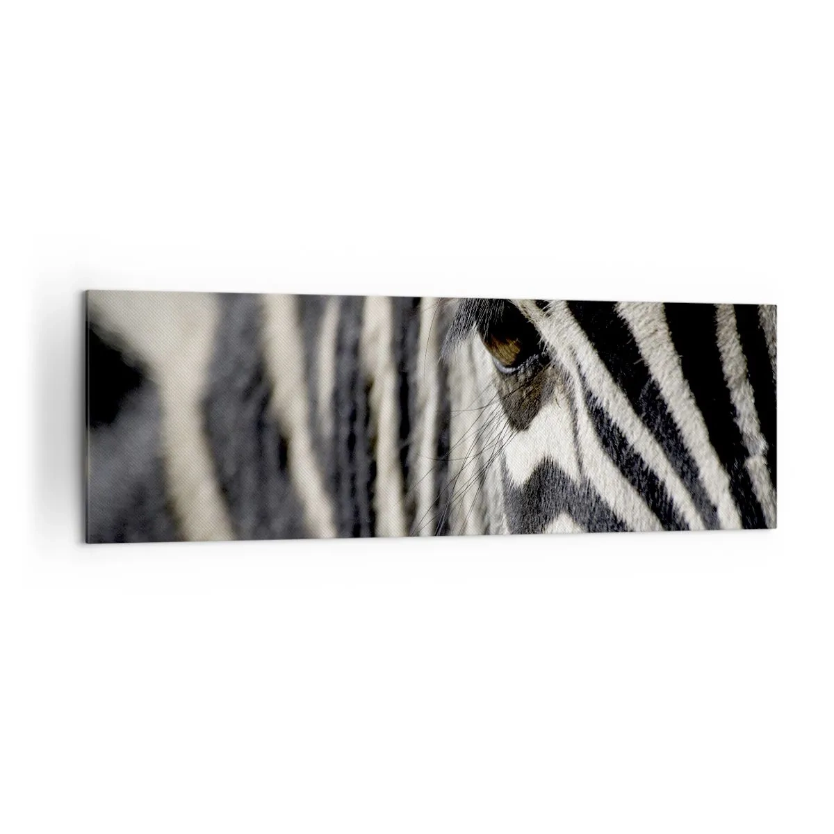 Quadro em tela - Retrato em listras - 160x50 cm