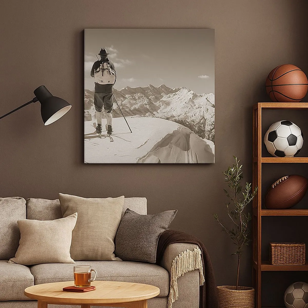 Quadro em tela - E as montanhas são as mesmas - 30x30 cm