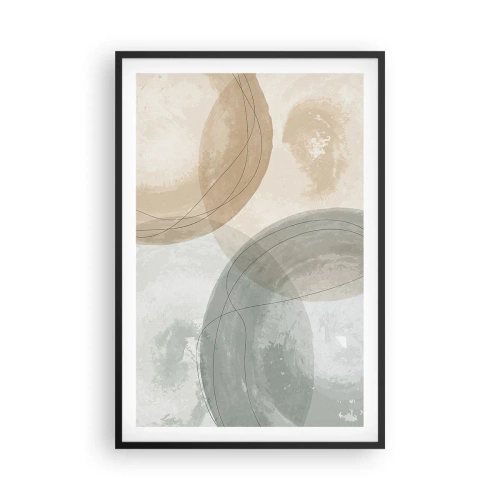 Pôster com moldura preta - Difusão de Mundos - 61x91 cm