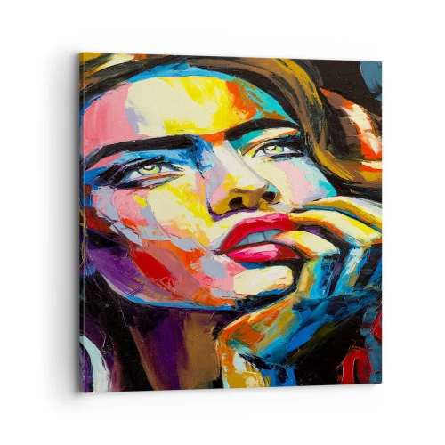 Quadro em tela - Sonhos como pássaros voando no céu - 70x70 cm