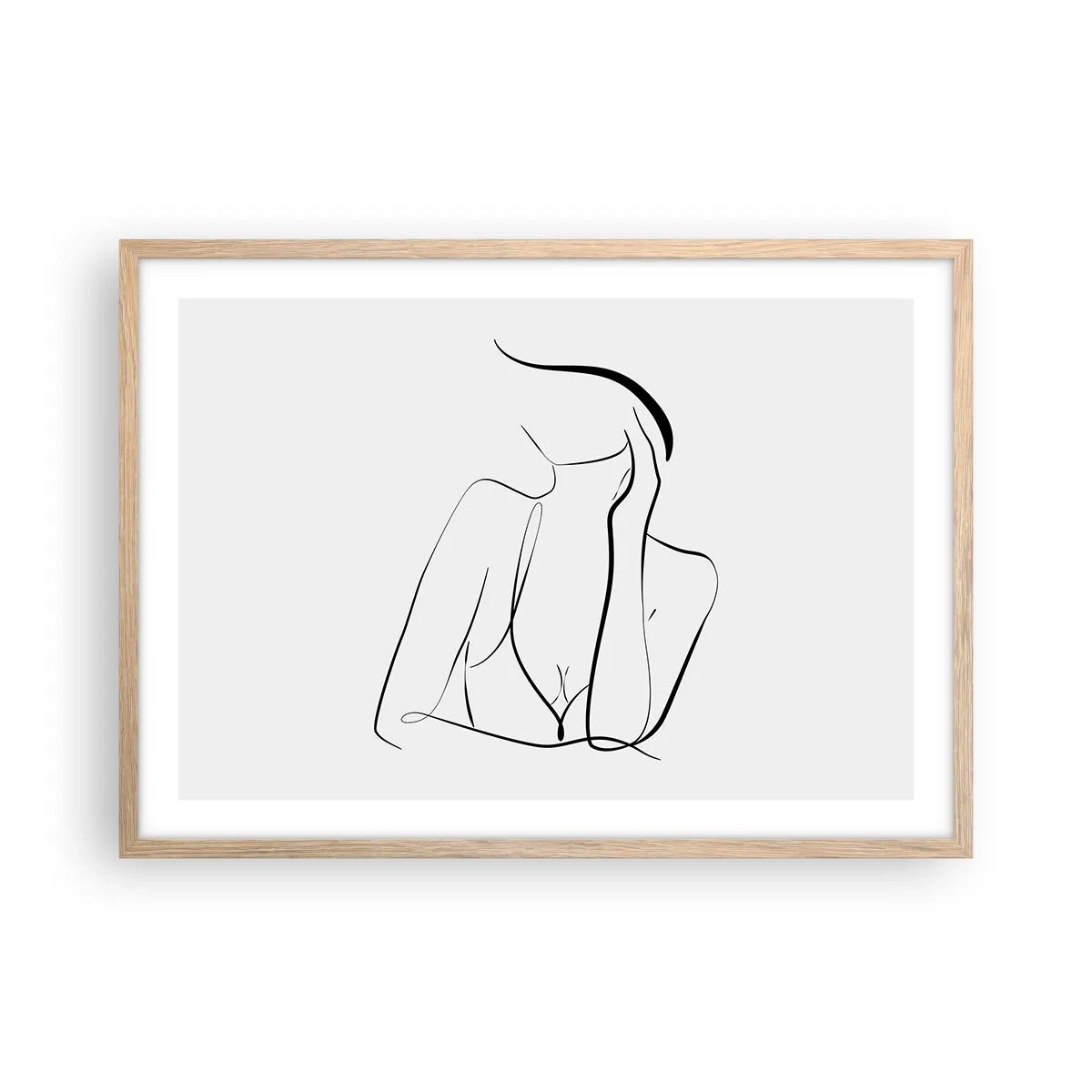 Pôster com moldura de carvalho claro - Na onda dos sonhos - 70x50 cm