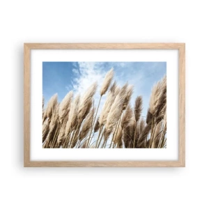 Pôster com moldura de carvalho claro - Carícia ensolarada e ventosa - 40x30 cm
