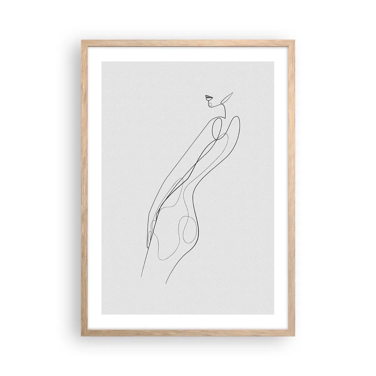 Pôster com moldura de carvalho claro - Apenas uma promessa - 50x70 cm