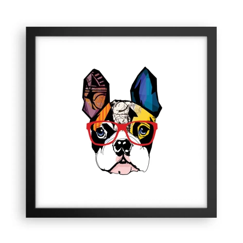 Pôster com moldura preta - Intelectual - 30x30 cm