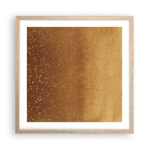 Pôster com moldura de carvalho claro - O nascimento da luz - 50x50 cm