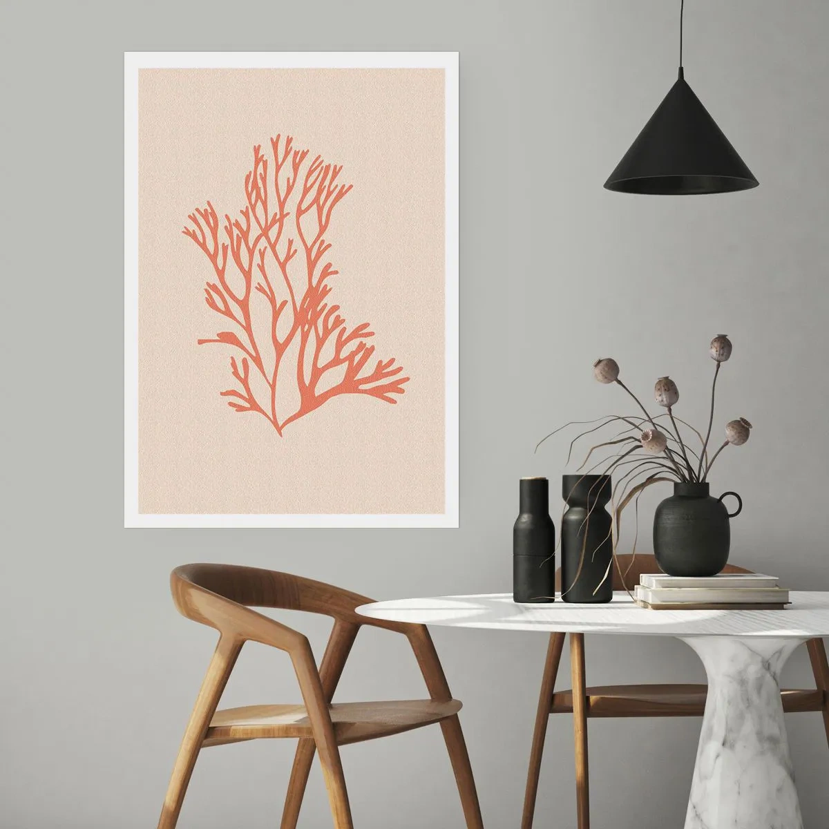 Pôster - Filigrana coral - 40x50 cm