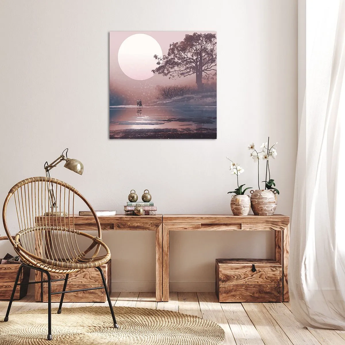 Quadro em tela - Maravilhas da noite - 70x70 cm