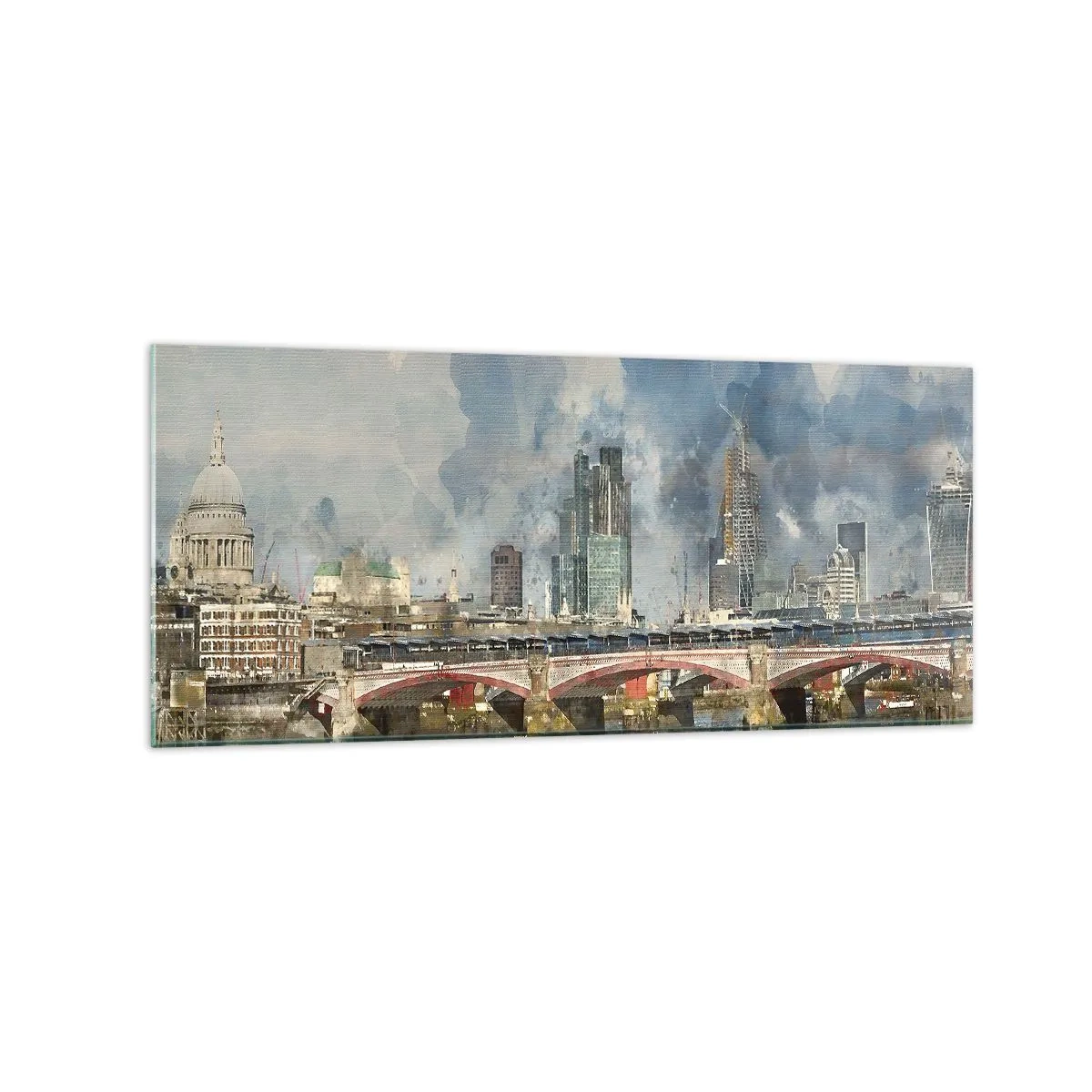 Quadro em vidro - Londres em toda a sua glória - 120x50 cm