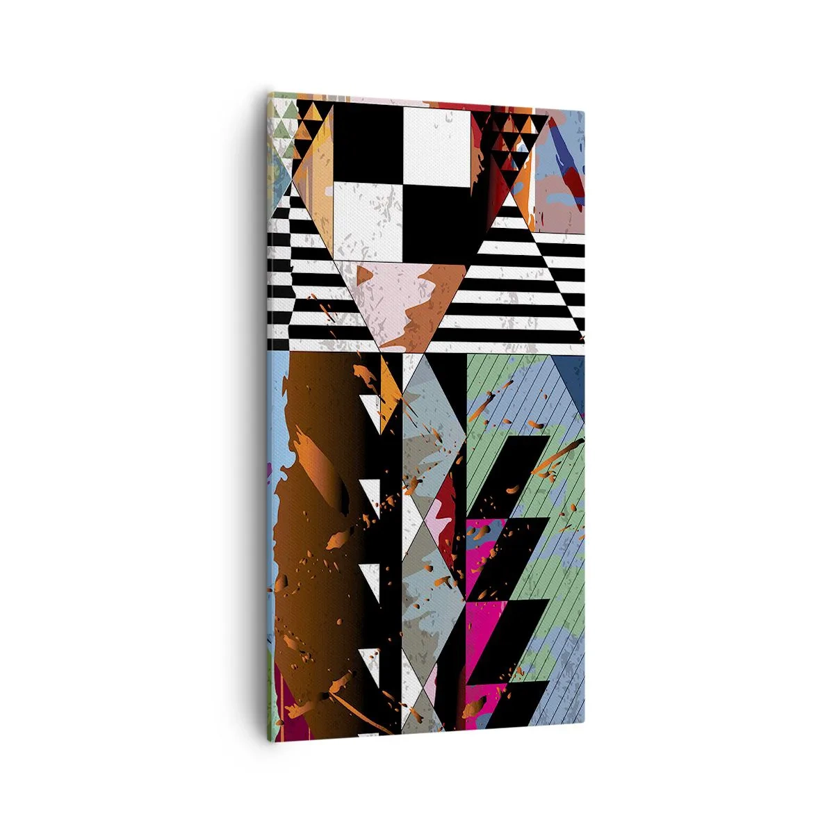 Quadro em tela - Geométrica e organicamente - 55x100 cm