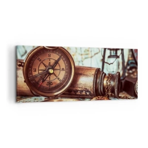 Quadro em tela - Uma aventura pirata no Caribe - 100x40 cm