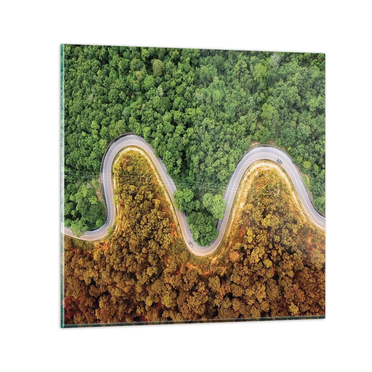 Quadro em vidro - Fronteiras e descobertas - 30x30 cm