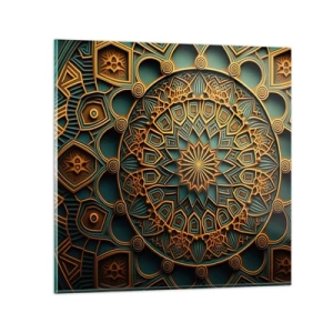 Quadro em vidro - Em uma atmosfera árabe - 70x70 cm