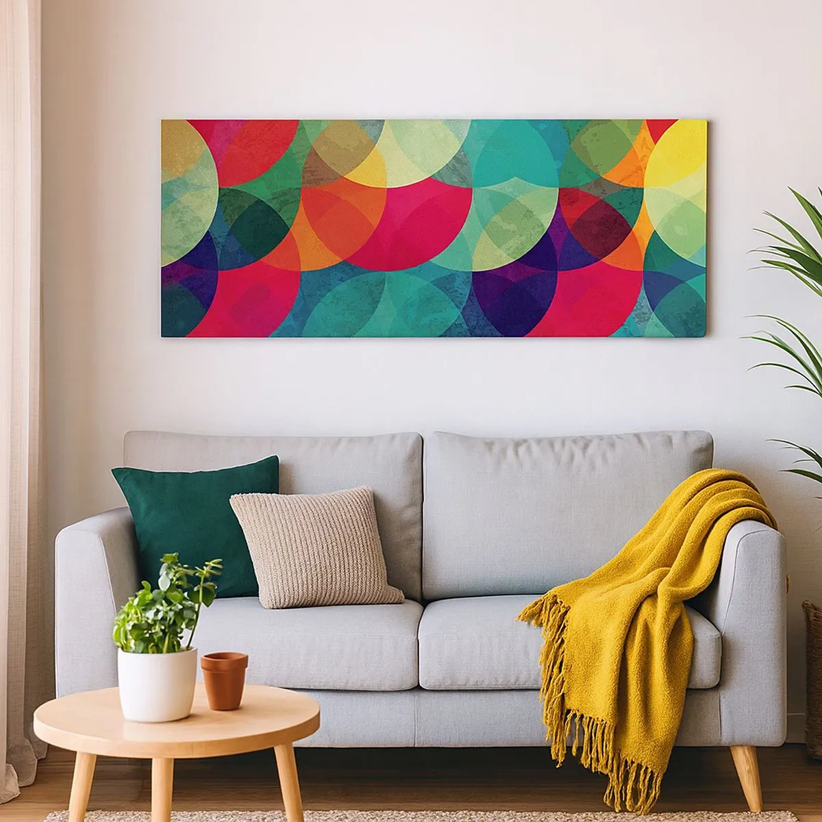 Quadro em tela - Ascensão às cores - 100x40 cm