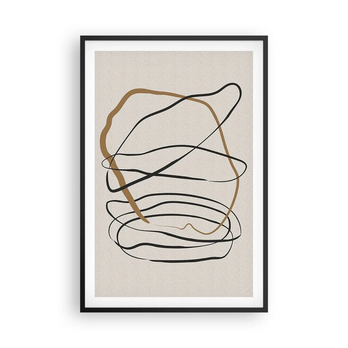 Pôster com moldura preta - Composição – dança em loop - 61x91 cm