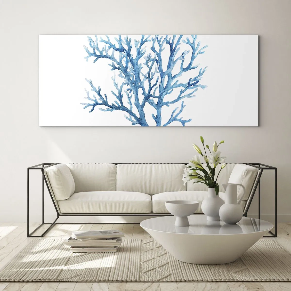 Quadro em vidro - Filigrana náutica - 160x50 cm