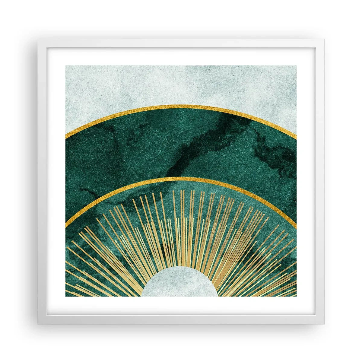 Pôster em moldura branca - Outro sistema solar - 50x50 cm