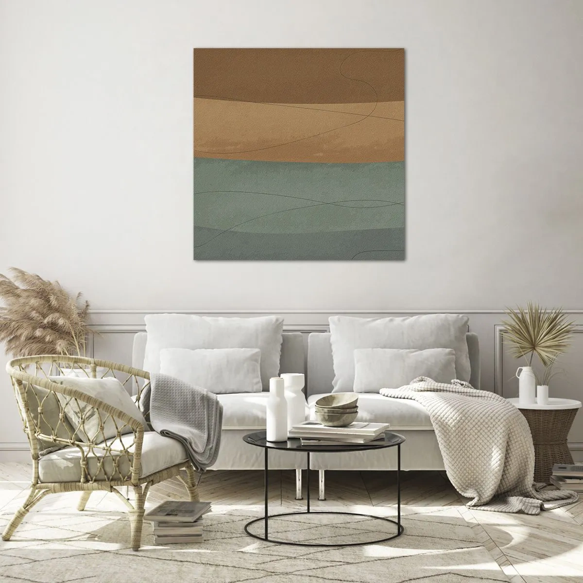 Quadro em vidro - Composição horizontal - 40x40 cm