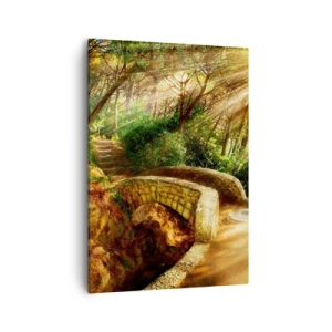 Quadro em tela - Direto da ponte para a floresta de contos de fadas - 50x70 cm