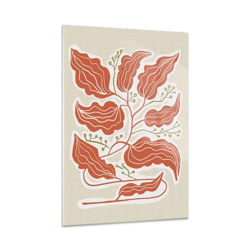 Quadro em vidro - Folclórico e coral - 50x70 cm