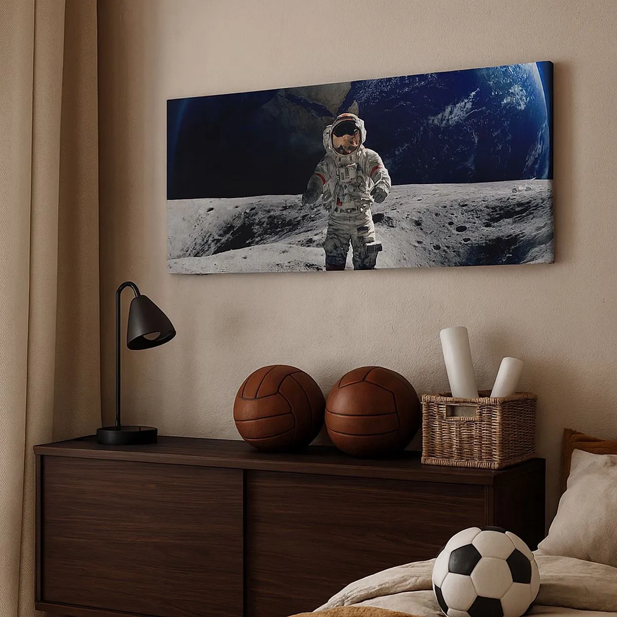 Quadro em tela - Saudações da Lua - 100x40 cm